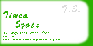 timea szots business card