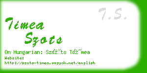 timea szots business card